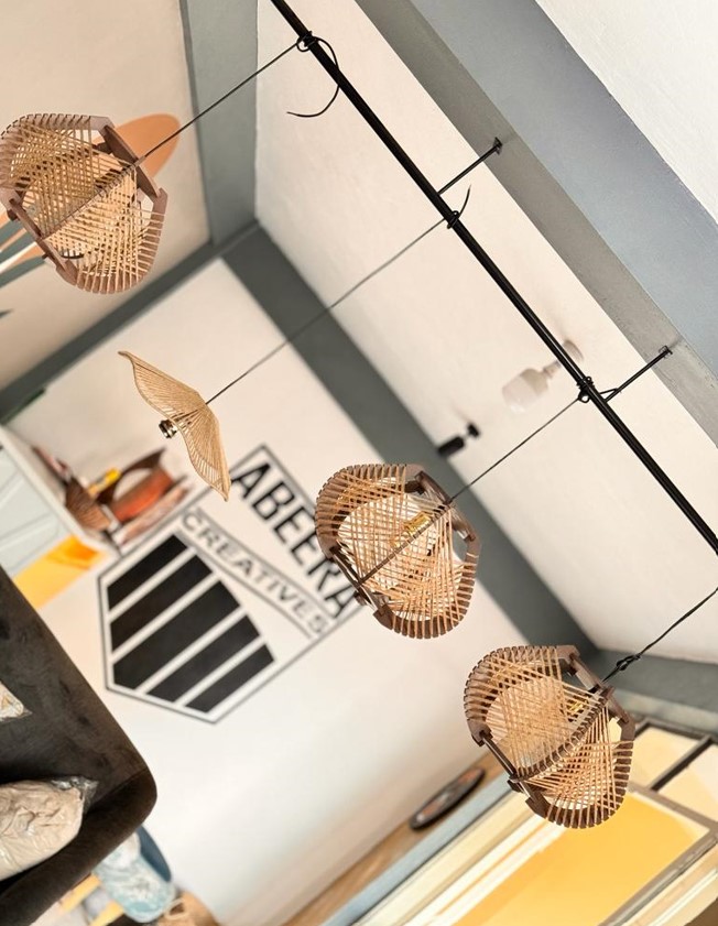 Lampshades Joan Abeera designed.