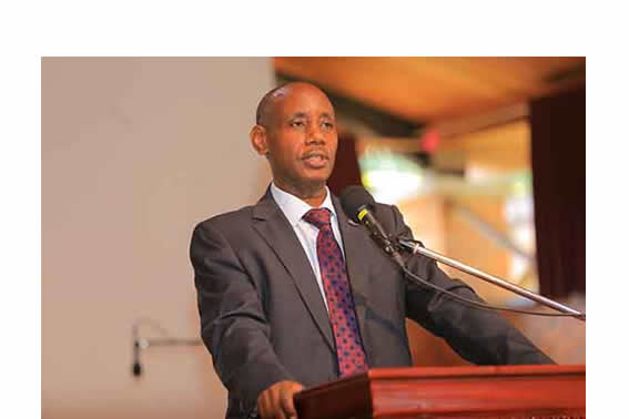 UCU Vice Chancellor Aaron Mushengyezi speaking at the congress