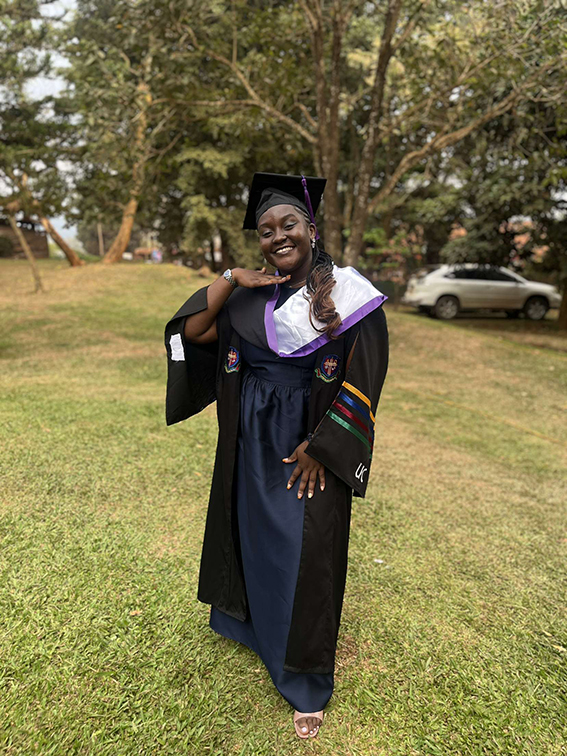Namayanja on her graduation at UCU