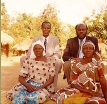 Illakut (back row, right) with his siblings
