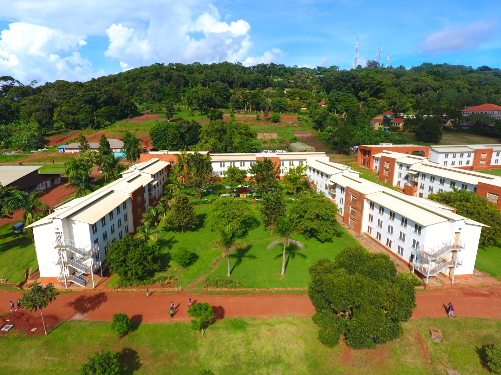 UCU (Mukono campus) residence halls, including Nsibambi Dormitory (right corner) that was constructed, in part, with USAID funding