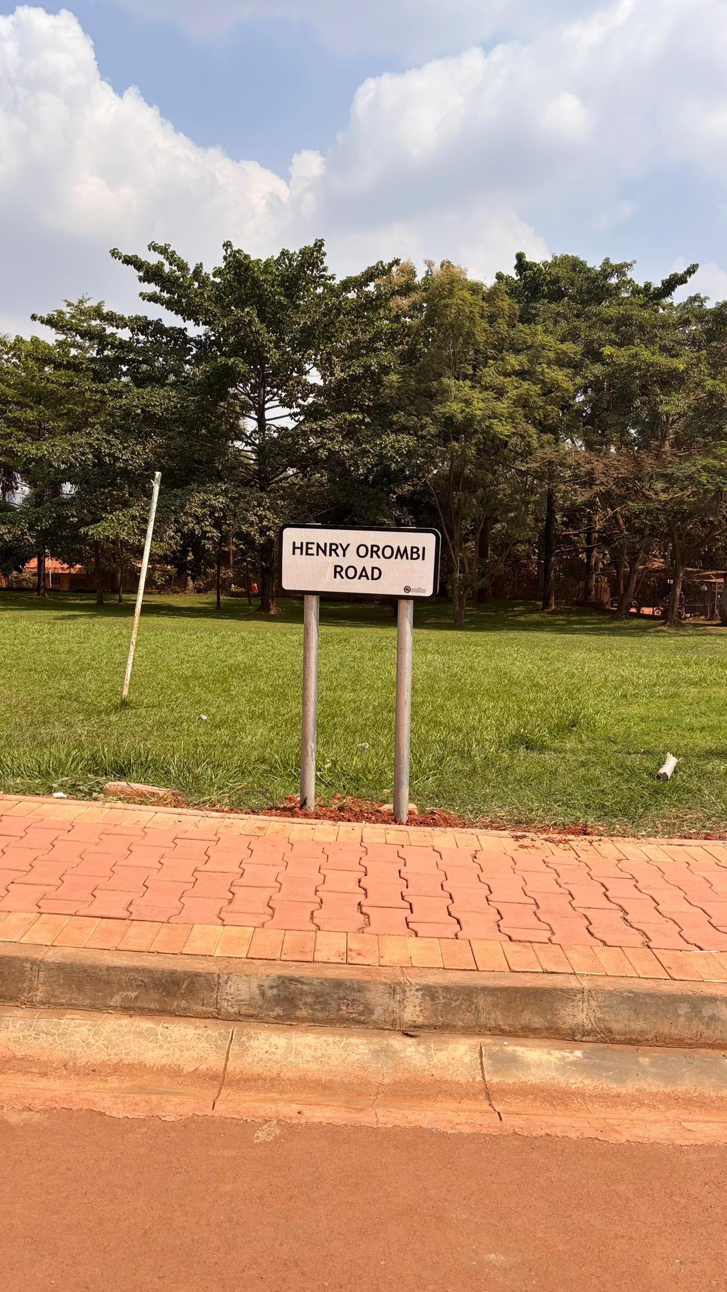 Signage along UCU’s Henry Orombi Road