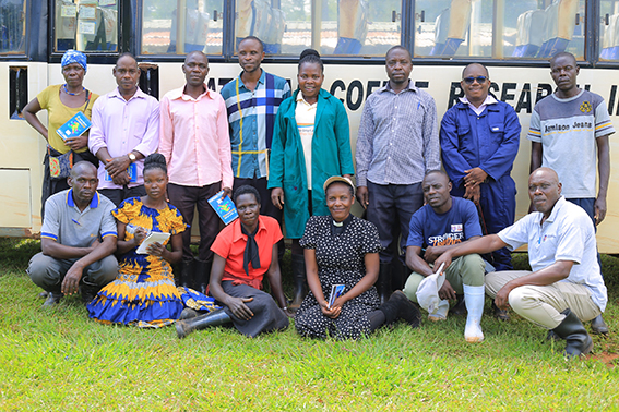 Farmers from Ruwenzori Diocese who took part in the coffee training program