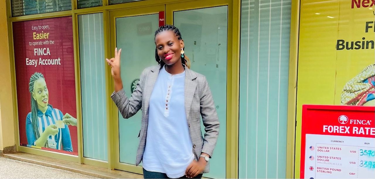 Fiona Atukunda at the Finca Uganda-Mukono branch
