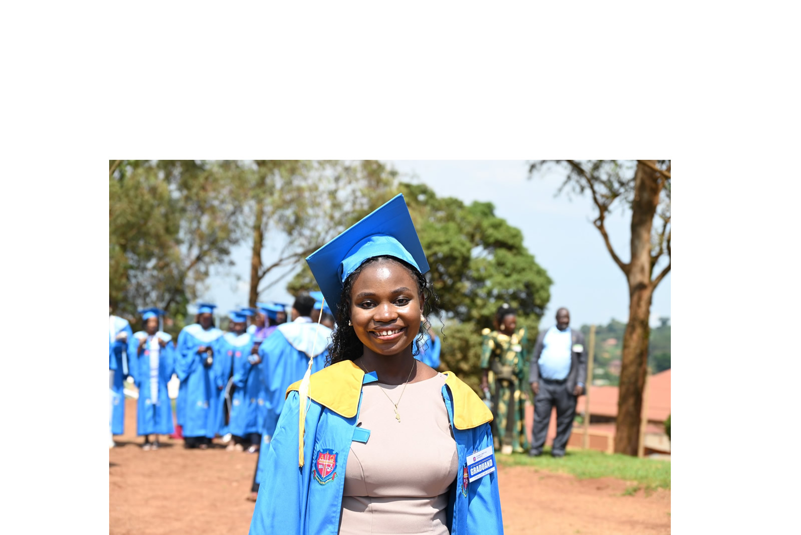 Diana Nansubuga, the best female student at Uganda Christian University’s 26th graduation ceremony in July