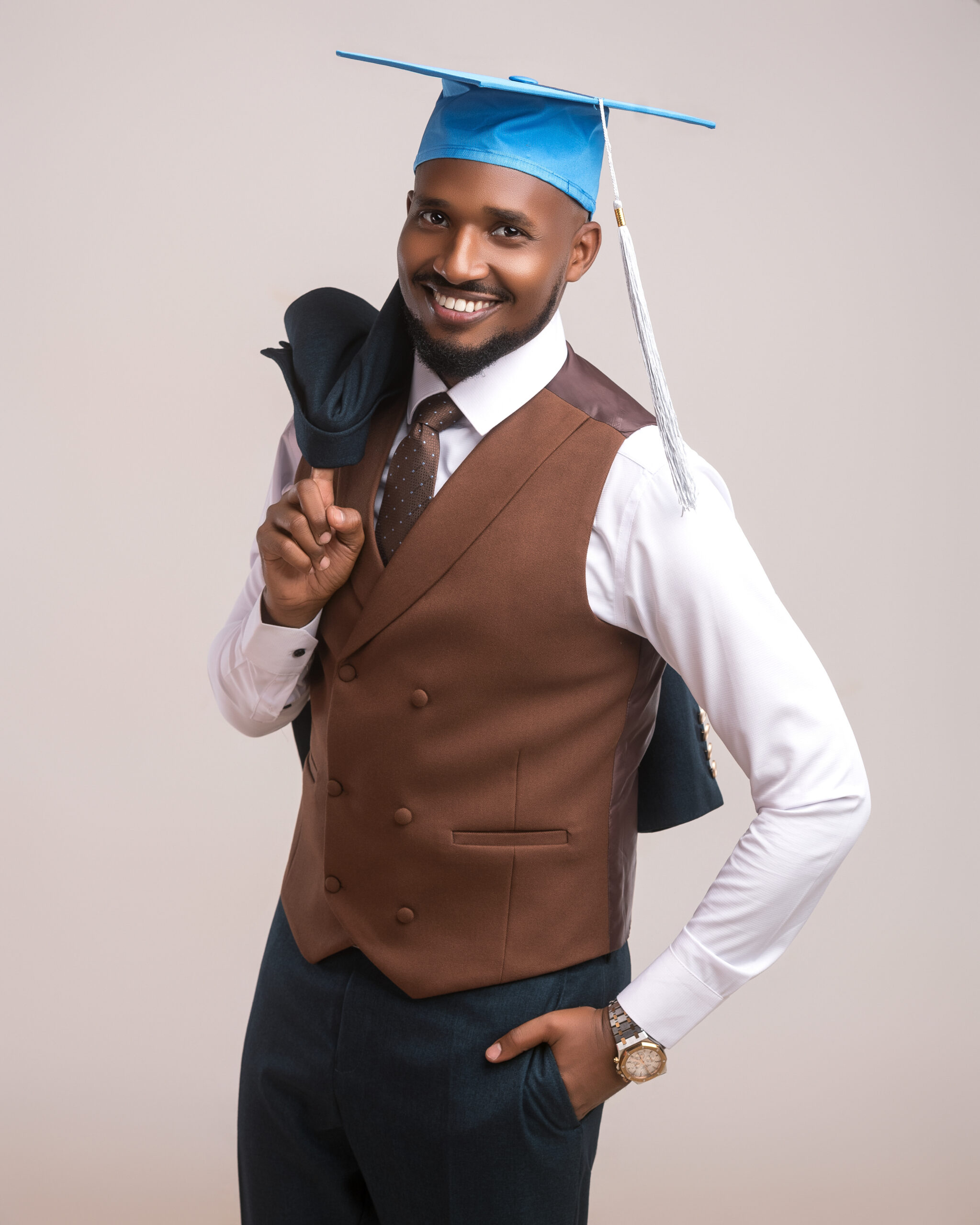 For two years, Abdul Nasser Majid Matege was out of school due to lack of tuition. He took a job as a salesperson in a telecommunications firm.