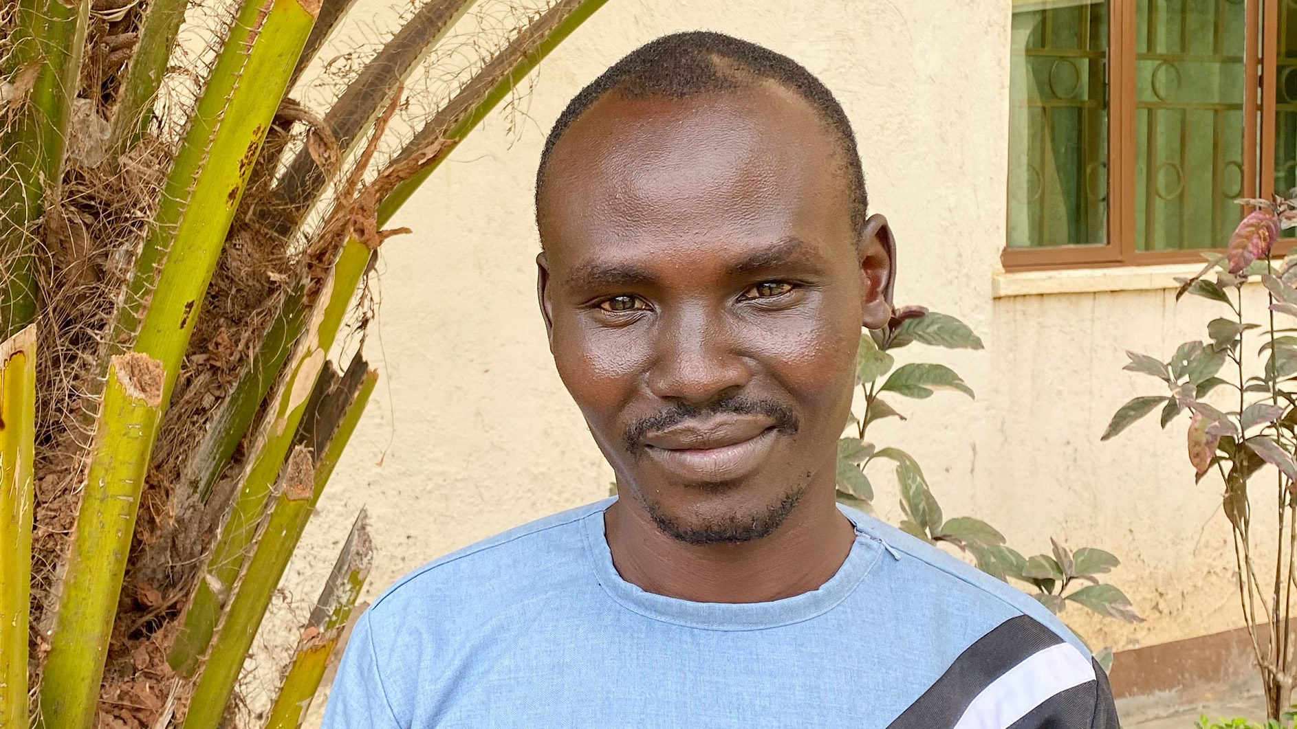 Rev. Aboo at his hostel in Mbale, where he is studying in preparation for ministry and service to his community.