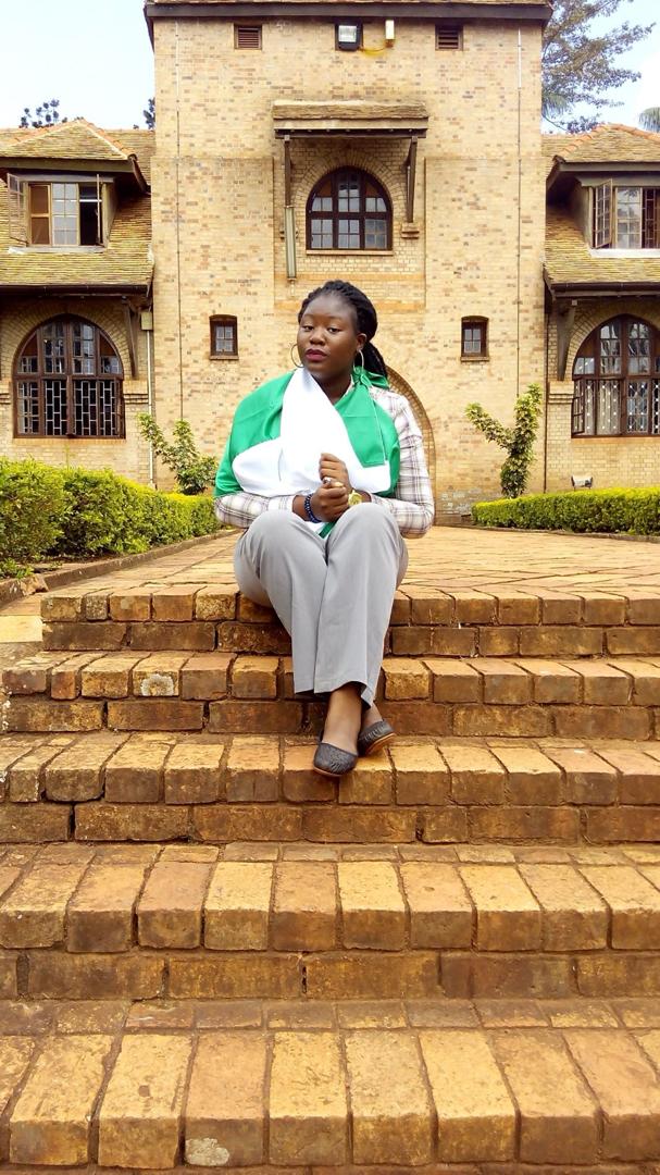 Stephanie Akut at UCU main campus during her undergraduate studies