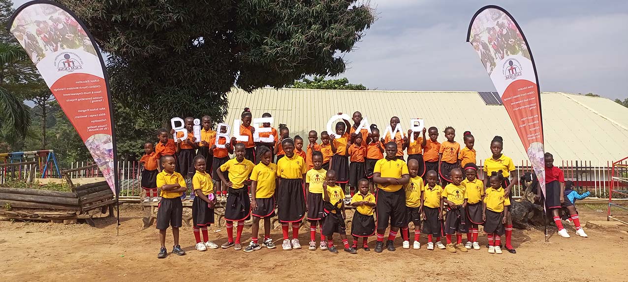 Pupils of CALM School during a Bible camp. Through the school, Matsiko has inspired many young people to pursue education.
