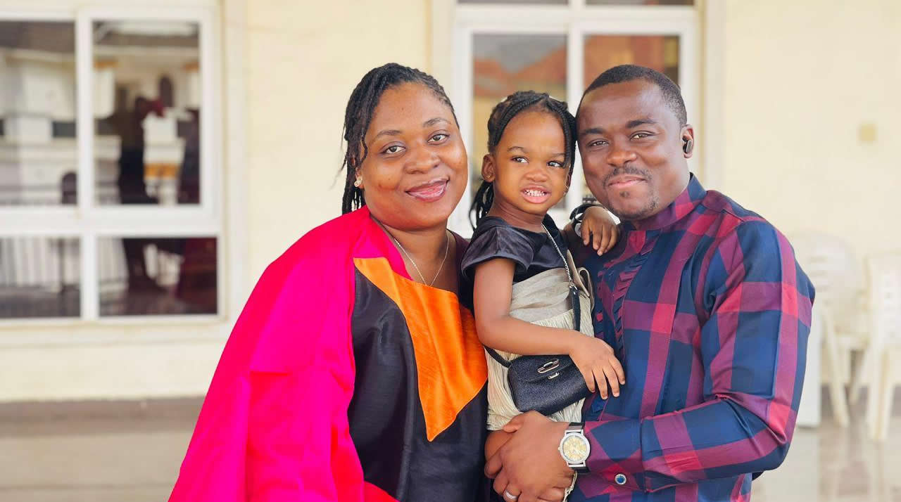 UCU Nigerian Alumni the Daniels (Stephen and his wife Ayebatogu), and their daughter Adaya
