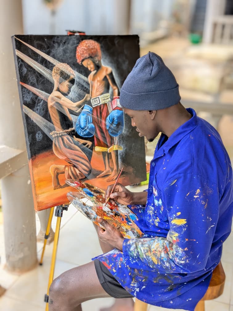 Okello at work