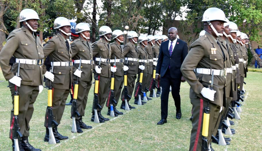Ambassador Paul Amoru, a Uganda Christian University (UCU) graduate, inspects the Royal Guard of Honor mounted by the Eswatini army on July 18, 2024, when he presented his Letters of Credence to His Majesty King Mswati III at the Royal Palace. The High Commissioner based in South Africa acts as the nonresident envoy to Eswatini, Lesotho, Namibia, Zimbabwe and Botswana.