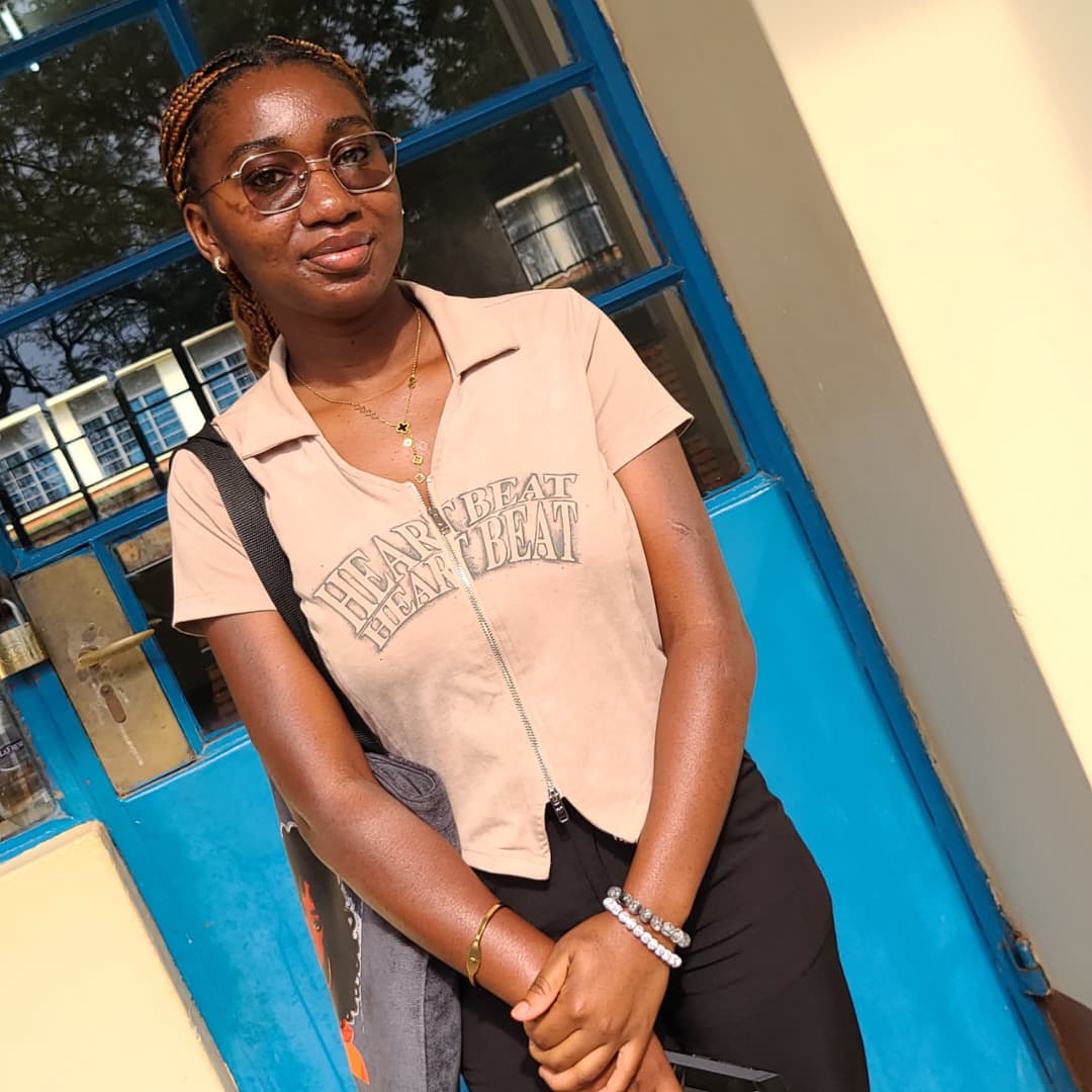 Favour Maombi Vera, an international student at UCU