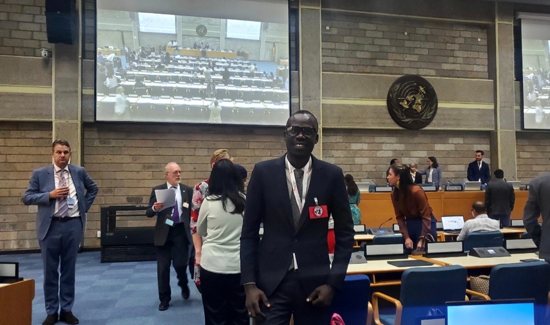 Kucel Newton at the Academic Council on the United Nations System , the United Nations head office in Nairobi, Kenya.